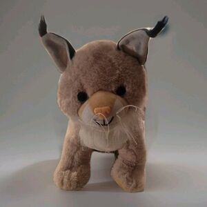 The Bear Factory 2001 Lumi the Lynx 16 Inches Plush Stuffed Animal Cat Glitter